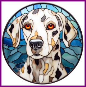 Diamond Painting Chien en vitrail - Dalmatien 01