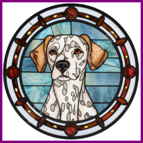 Diamond Painting Chien en vitrail - Dalmatien 03