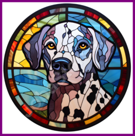 Diamond Painting Chien en vitrail - Dalmatien 04