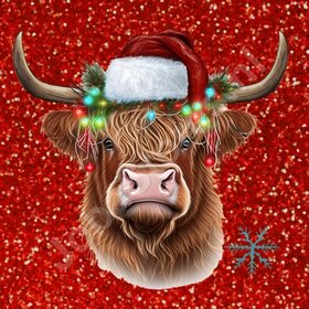 Diamond Painting Écossais des Highlands Noël 09