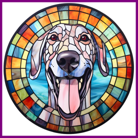 Diamond Painting Chien en vitrail - Grand Danois 03