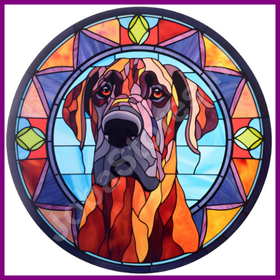 Diamond Painting Chien en vitrail - Grand Danois 04