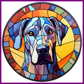 Diamond Painting Chien en vitrail - Grand Danois 05