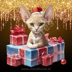 Diamond Painting Chaton de Noël 04
