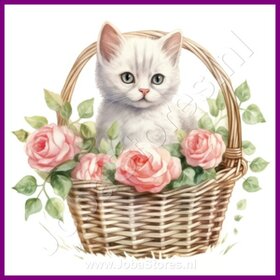 Diamond Painting Chaton dans le panier 03