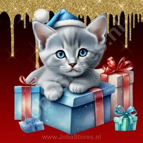 Diamond Painting Chaton de Noël 10