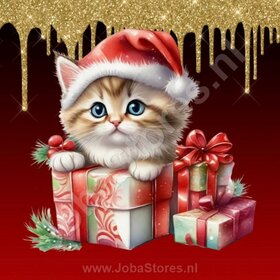 Diamond Painting Chaton de Noël 11