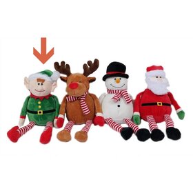 Lutin câlin de Noël vert 22cm