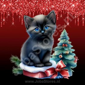 Diamond Painting Chaton de Noël 15