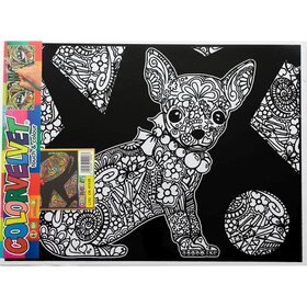 ColorVelvet Velvet coloriage grand n° L151 avec marqueurs (47x35cm)