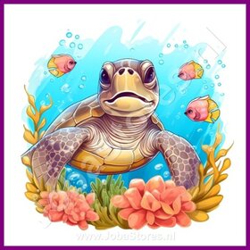 Diamond Painting Mignonne Tortue 03