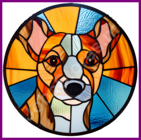 Diamond Painting Vitraux Chien - Jack Russell 01