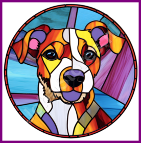 Diamond Painting Vitraux Chien - Jack Russell 05
