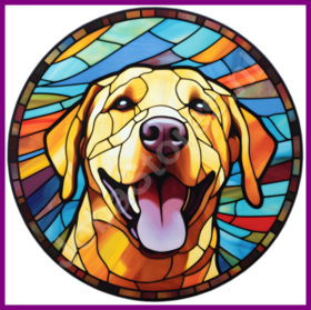 Diamond Painting Vitrail Chien - Labrador Retriever 05