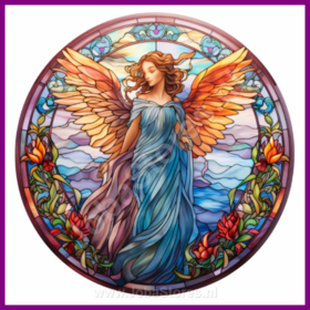 Diamond Painting Vitrail Ange de Noël 03