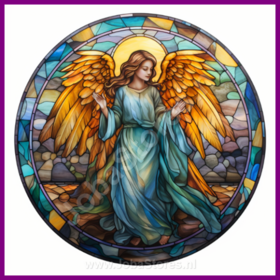 Diamond Painting Vitrail Ange de Noël 04