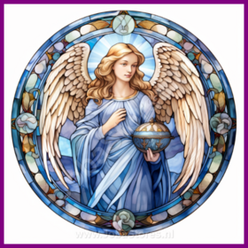 Diamond Painting Vitrail Ange de Noël 05