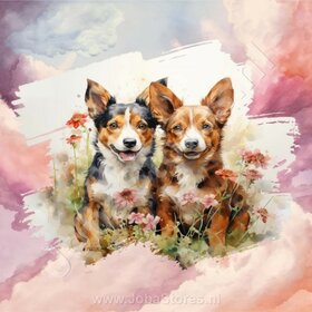 Diamond Painting Aquarelle Chien - Basenji 02