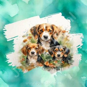 Diamond Painting Aquarelle Chien - Beagle 01