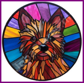 Diamond Painting Chien en Vitrail - Cairnterrier 01