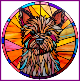 Diamond Painting Chien en Vitrail - Cairnterrier 05