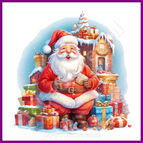 Diamond Painting Père Noël avec cadeaux 12