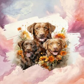 Diamond Painting Aquarelle Chien - Chesapeake Bay Retriever 02
