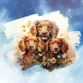Diamond Painting Aquarelle Chien - Cocker Spaniel 02