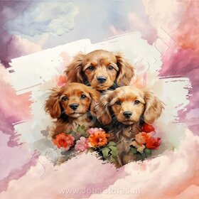 Diamond Painting Aquarelle Chien - Cocker Spaniel 04