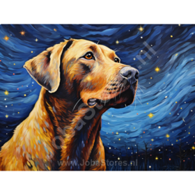 Diamond Painting Nuit étoilée Chien 04