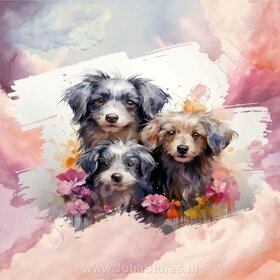 Diamond Painting Aquarelle Chien - Bichon Havanais 02