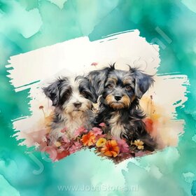 Diamond Painting Aquarelle Chien - Bichon Havanais 04
