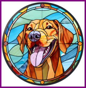 Diamond Painting Chien en Vitrail - Rhodesian Ridgeback 03