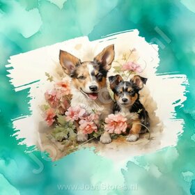 Diamond Painting Aquarelle Chien - Jack Russell 01