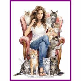 Diamond Painting Crazy Cat Lady 07