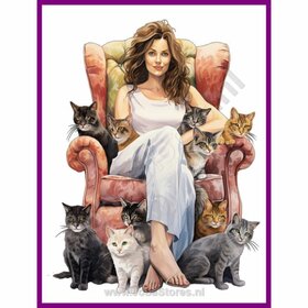 Diamond Painting Crazy Cat Lady 08