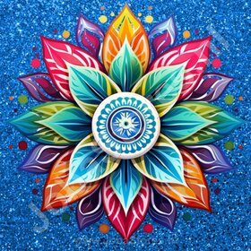 Diamond Painting Mandala Bleu 01