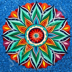 Diamond Painting Mandala Bleu 03