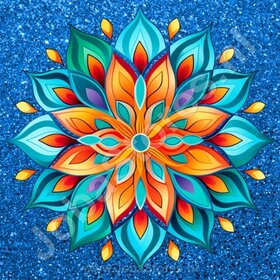 Diamond Painting Mandala Bleu 05