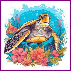 Diamond Painting Mignonne Tortue 08