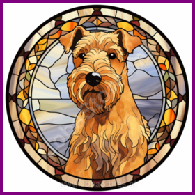 Diamond Painting Chien en Vitrail - Airedaleterrier 01
