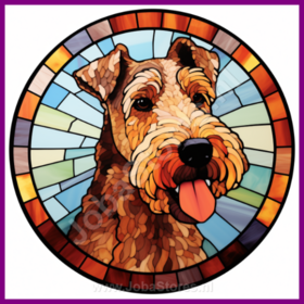 Diamond Painting Chien en Vitrail - Airedaleterrier 02