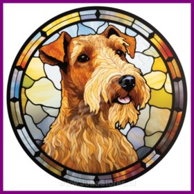 Diamond Painting Chien en Vitrail - Airedaleterrier 03