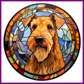 Diamond Painting Chien en Vitrail - Airedaleterrier 04