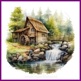 Diamond Painting Moulin à Eau 05