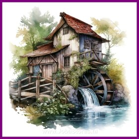 Diamond Painting Moulin à Eau 10