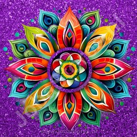 Diamond Painting Mandala Violet 02