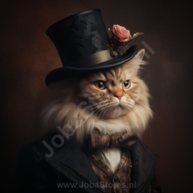 Diamond Painting Chat Aristocratique avec Chapeau 03