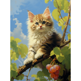 Diamond Painting Chat dans l'arbre 01