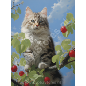 Diamond Painting Chat dans l'arbre 03